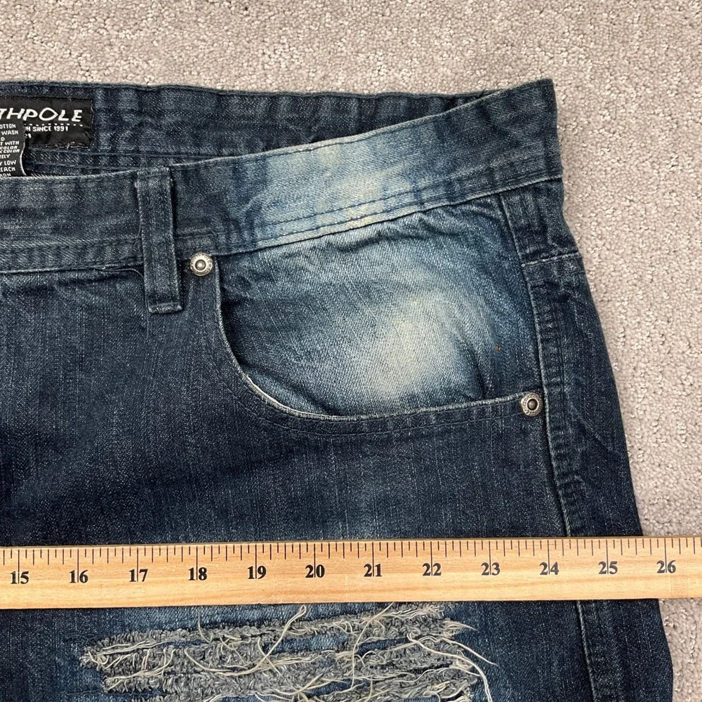 Southpole Jeans Mens 44 Blue Fade Distressed Shredded‎ Streetwear Y2K Denim